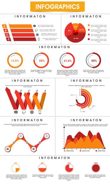 Stijlvolle business infographic sjabloon. - Vector, afbeelding