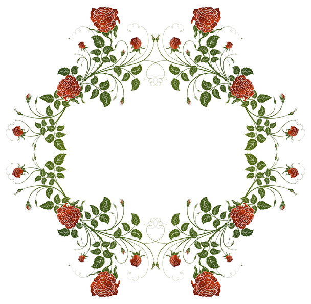 Floral frame - Wektor, obraz