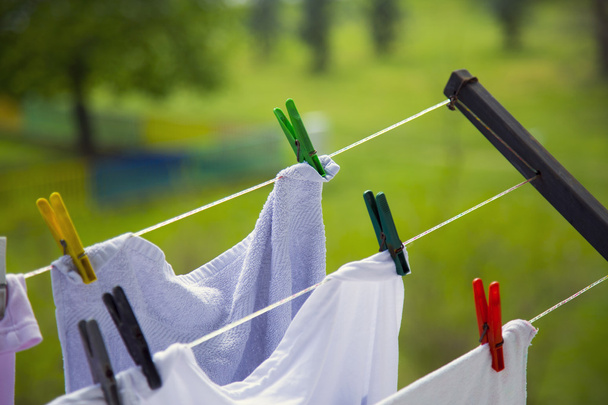 Clothes hanging to dry - Photo, Image
