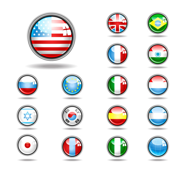 Vector set of world flags - ベクター画像