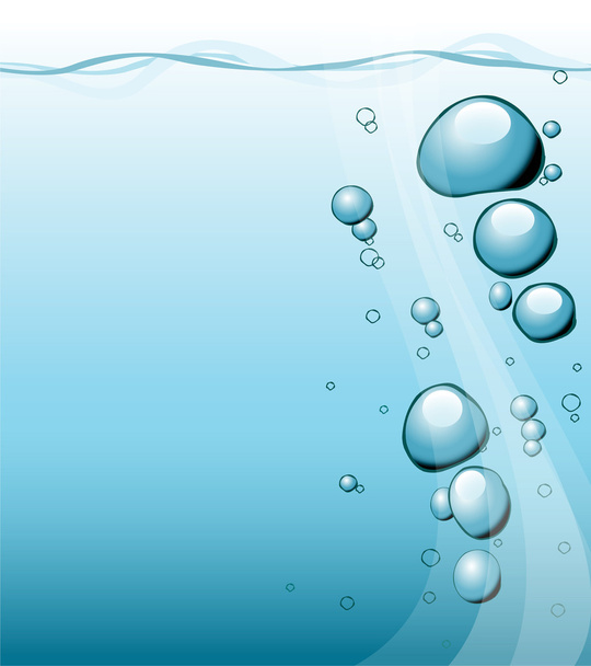 Bubbles under water - Vector, Image