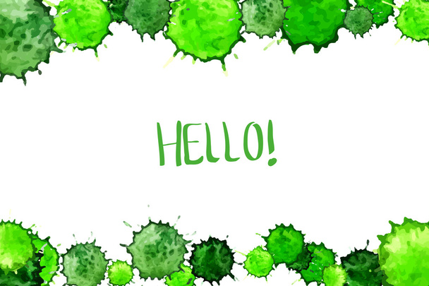 Aquarel kleurrijke groene vlek achtergrond - Vector, afbeelding