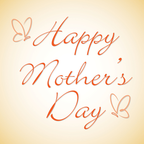 Happy Mother's Day butterfly card in vector format. - Vetor, Imagem