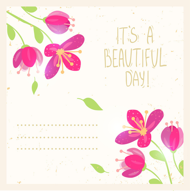 flowers design card - Vector, afbeelding