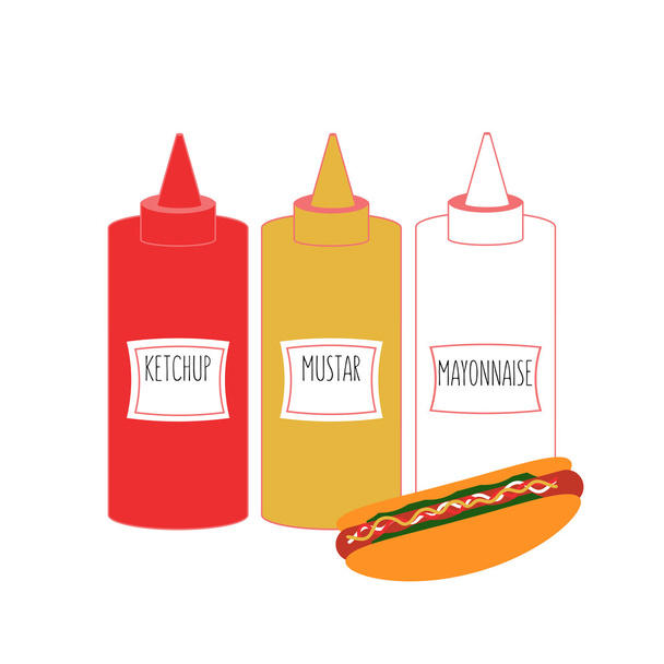 Hotdog pictogram voedsel - Vector, afbeelding