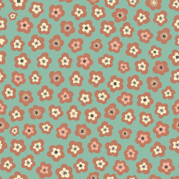 Amazing cute seamless vintage colorful floral pattern - Vector, Image
