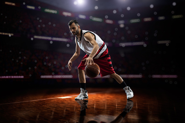 red Basketball player in action - Photo, Image