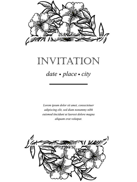Wedding invitation cards - Вектор,изображение