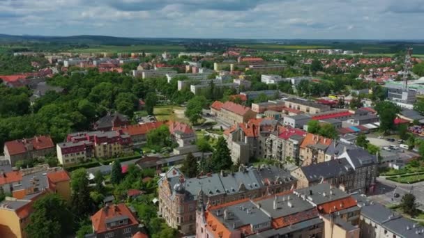 Schöne Panorama Jawor Luftaufnahme Polen. Hochwertiges 4k Filmmaterial - Filmmaterial, Video