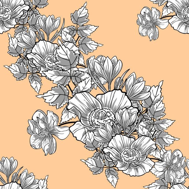 Floral seamless pattern - ベクター画像