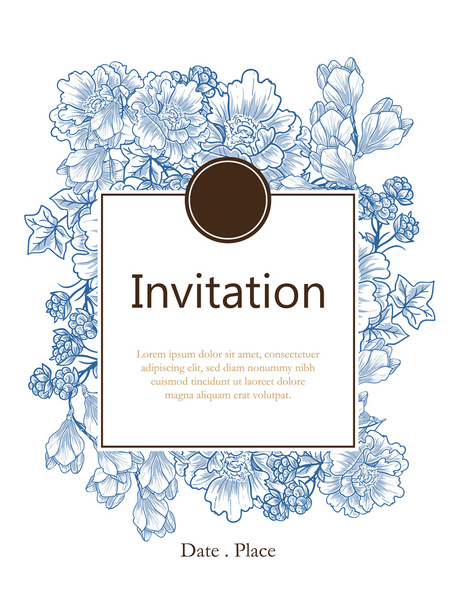 Wedding invitation cards - Вектор,изображение