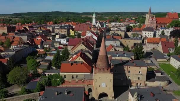 Красиве Старе місто Ziebice Air View Poland. Високоякісні 4k кадри - Кадри, відео