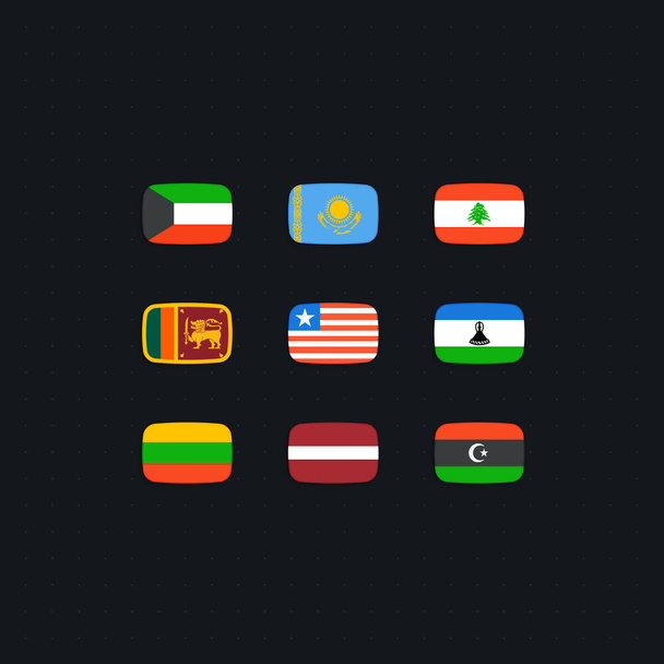 Banderas del mundo
 - Vector, Imagen
