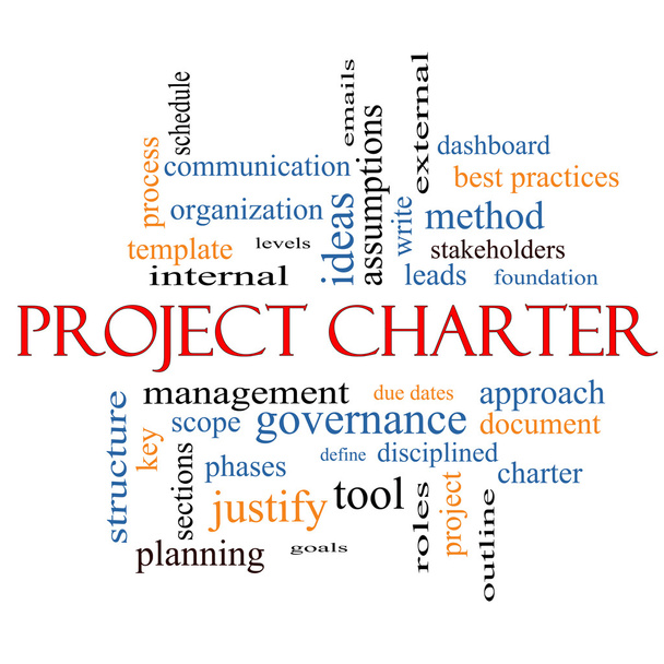 Project Charter Word Cloud Concept  - Photo, Image