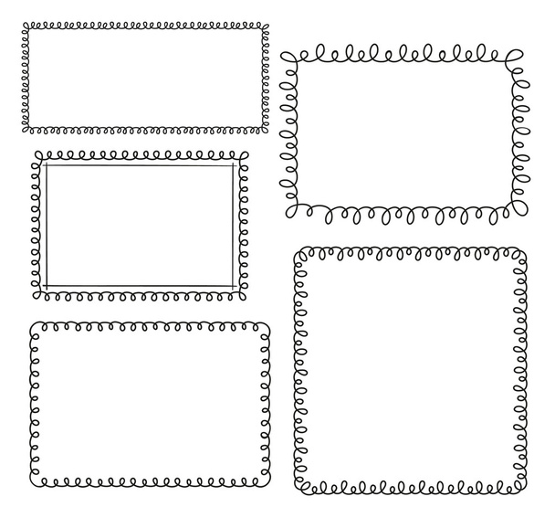 Doodle loop frames - Vektor, obrázek
