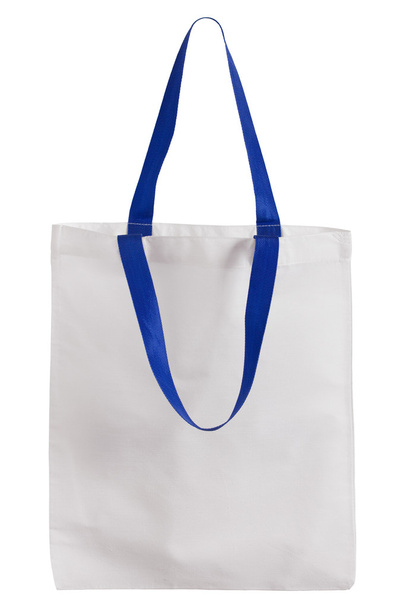 white fabric bag isolated on white with clipping path - Photo, Image