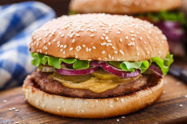 Burger with pork cutlete - Foto, immagini