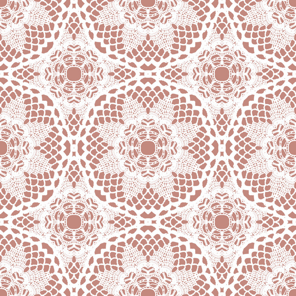 Lace white seamless mesh pattern - Vektör, Görsel
