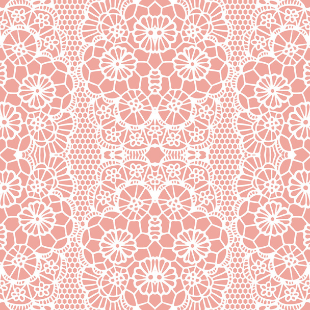 Lace seamless pattern with flowers - Vektör, Görsel