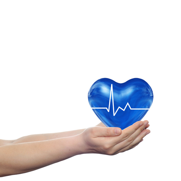 Blue human heart sign - Photo, Image