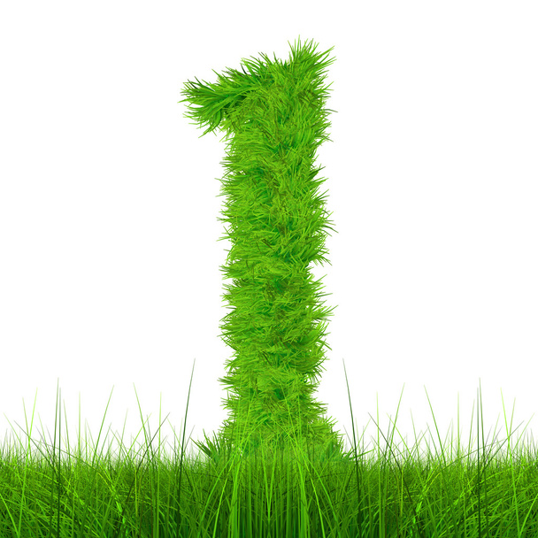 Groen gras lettertype - Foto, afbeelding