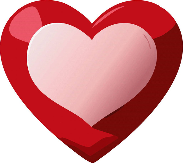 Valentýna červené srdce izolované vektorové ilustrace. 10 eps - Vektor, obrázek