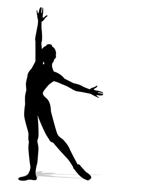 silhouette d'une danseuse - Vecteur, image