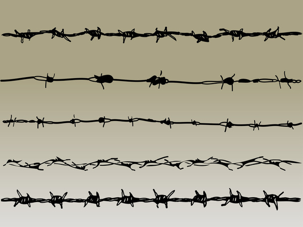Barbed Wire elements 1 - Vector, Image