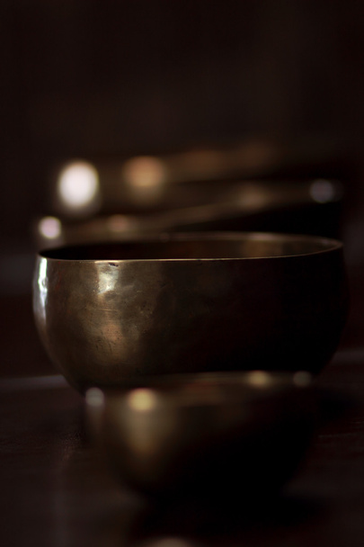 Bell used during buddhist prayers and also in alternative medicine - Zdjęcie, obraz