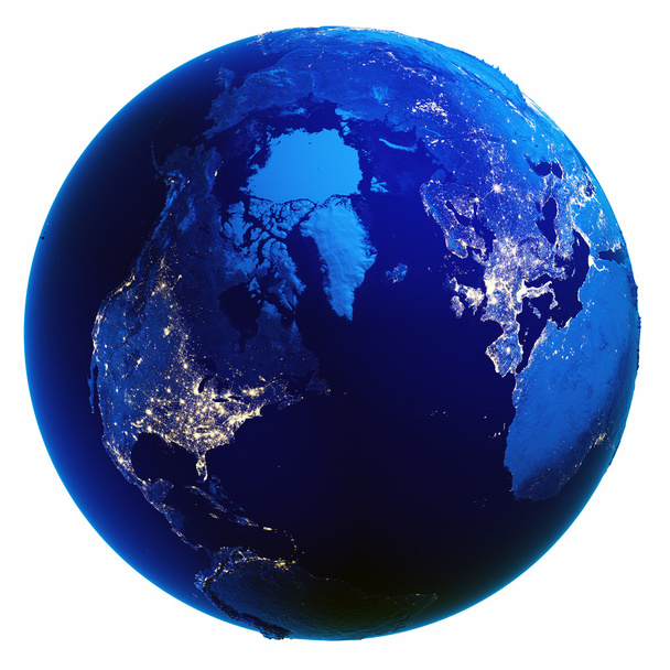 Earth globe witte geïsoleerd - Foto, afbeelding