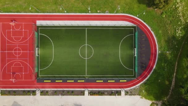 Mini campo de fútbol fotografía aérea - Metraje, vídeo