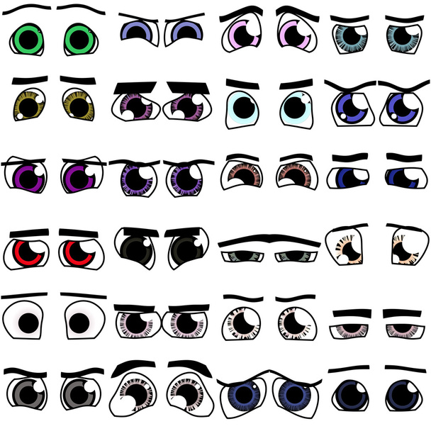 Desenhos animados 24x olhos
 - Foto, Imagem