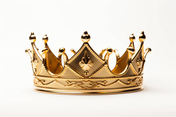corona de oro aislado sobre fondo aislado - Foto, Imagen