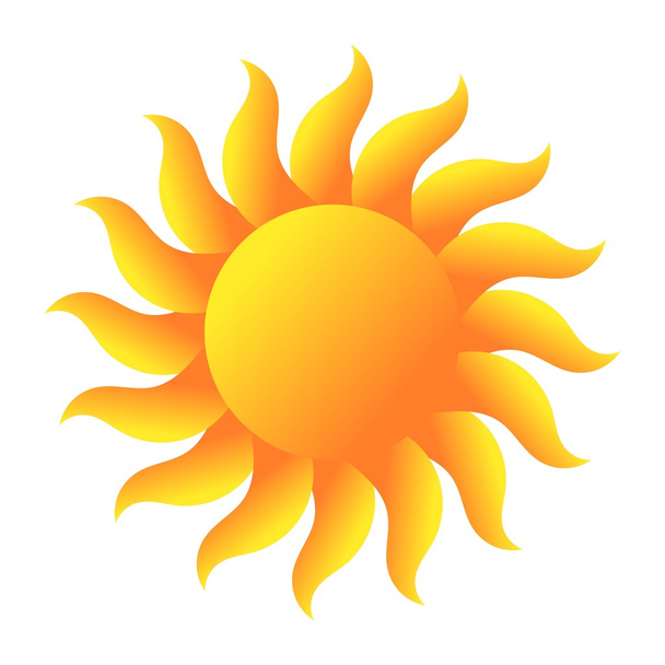Icono Sol naranja
 - Vector, Imagen
