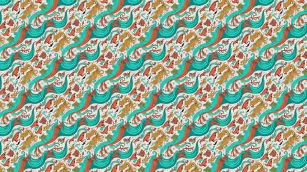 seamless pattern with abstract geometric shapes - Footage, Video