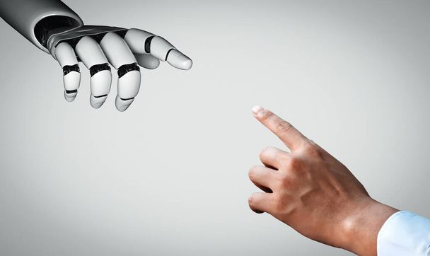 XAI 3D-weergave kunstmatige intelligentie AI-onderzoek van robot en cyborg ontwikkeling voor de toekomst van de mensen die leven. Digitale data mining en machine learning technologie ontwerp voor computer hersenen. - Foto, afbeelding