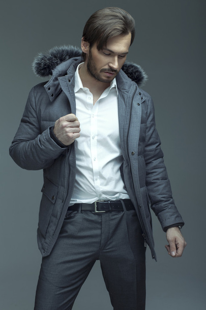 Handsome man in jacket - Zdjęcie, obraz