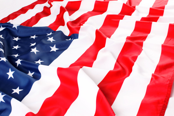 波状のアメリカ国旗 - 写真・画像