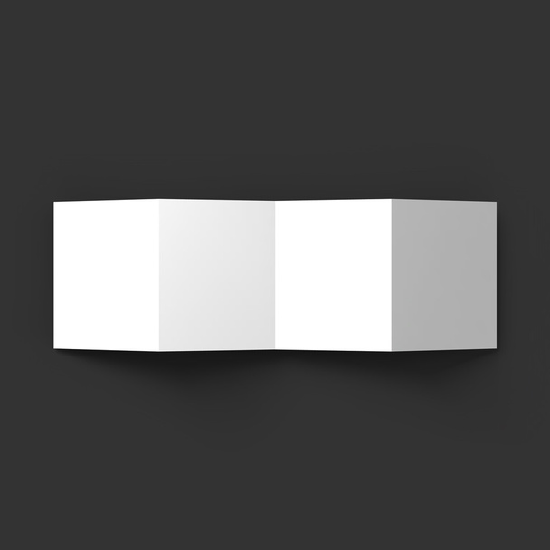 Zigzag four brochure mockup template. - Vector, Image