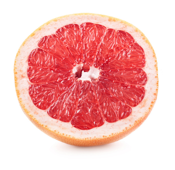 plak grapefruit geïsoleerd op witte achtergrond - Foto, afbeelding