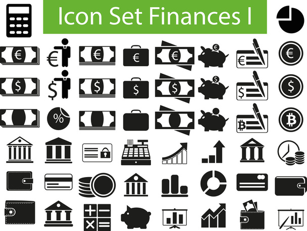 Imposta icone Finanze I
 - Vettoriali, immagini