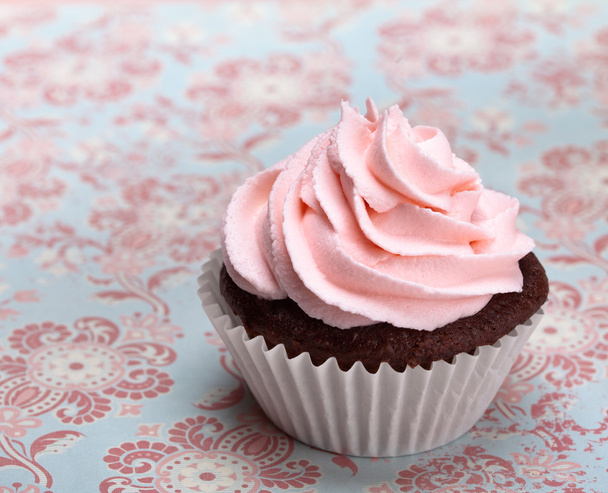 Pink birthday Cupcake - Photo, Image