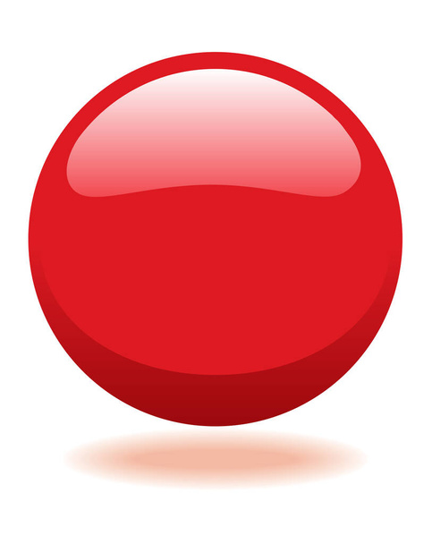 Στυλιζαρισμένο κόκκινο κουμπί Πρότυπο ιστοσελίδας ή εικονιδίων. - Διάνυσμα, εικόνα