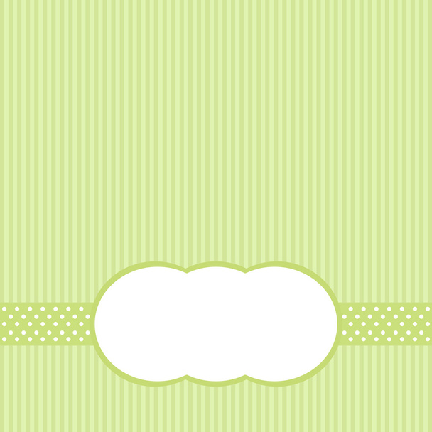 Green retro Invitation Card - Вектор, зображення