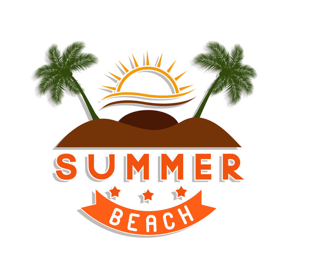 Retro summer holidays  labels and signs Vector illustration design elements. - ベクター画像