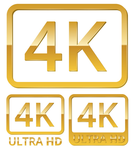 Ultra HD 4K icon - Vektor, kép