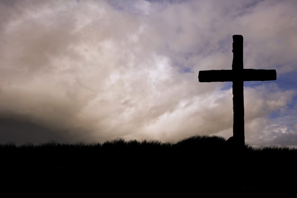 Jesus Christus Kreuzigung am Karfreitag Silhouette - Foto, Bild