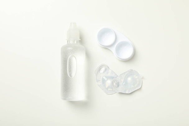 Contact lenses for eyes with lens liquid - Photo, Image