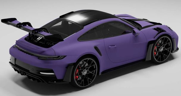 3D Render of Porsche 992 GT3 RS on isolated background - Photo, Image
