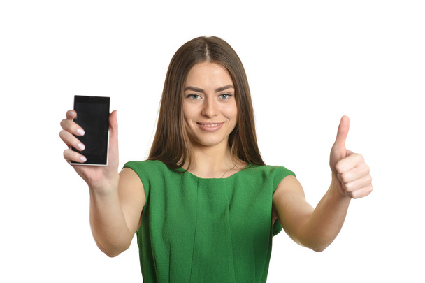 Girl with mobile phone - Photo, Image